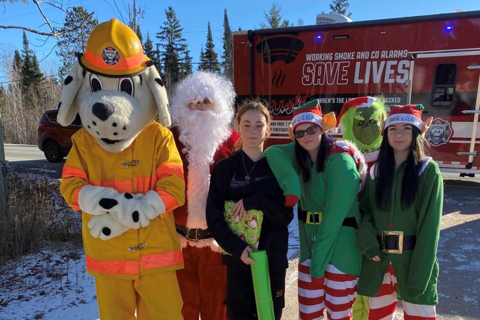 A scene from the Township of Nipissing Fire Departments Annual Christmas Run  