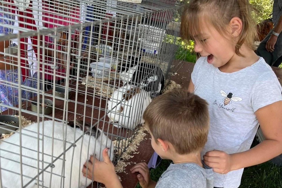 These young fair-goers had a great time checking out the rabbits at last year's Powassan Fall Fair 