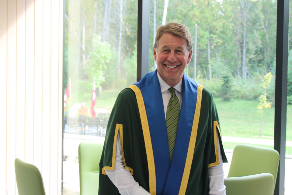 Well-known sports broadcaster, Scott Russell was officially sworn in as Nipissing University's fifth Chancellor 