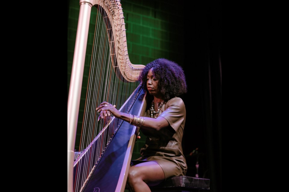 Brandee Younger, a harpist and the artistic curator for 2024 BRIC JazzFest. 