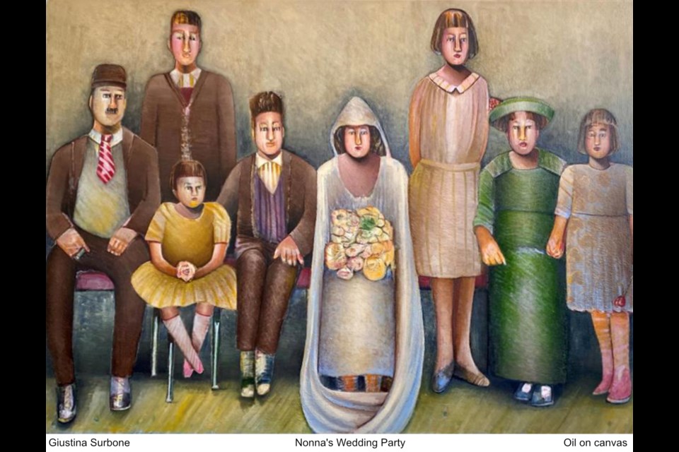 Ancestral Voices of the Americas and Beyond
Gusting Surbone. “Nonna’s Wedding Party,” oil on canvas