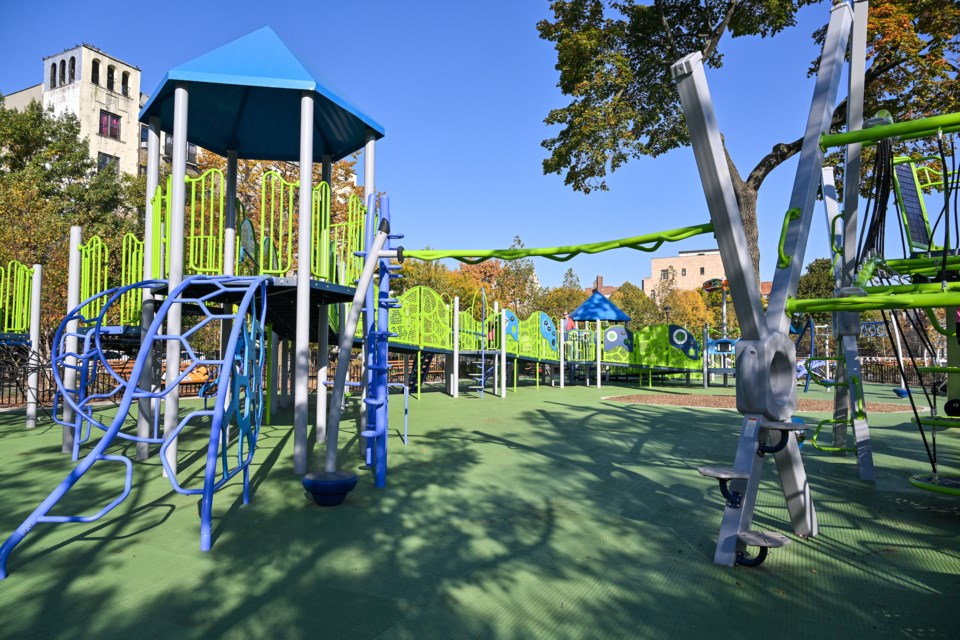 Kelly Park Playground in Homecrest reopened after a $10 million upgrade that made the play area ADA-accessible. 