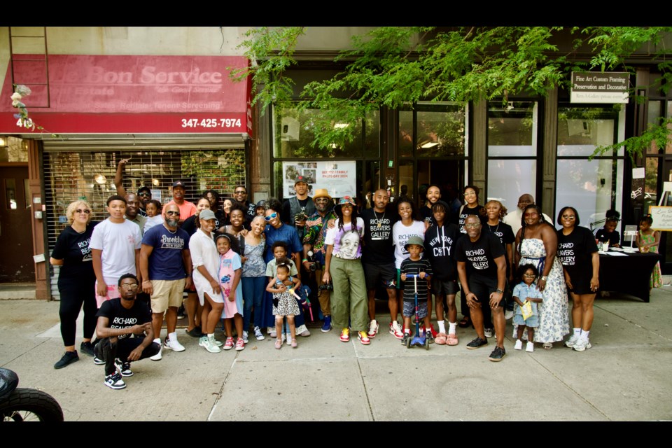 Family portrait day at the Richard Beavers Gallery in Bedford Stuyvesant. 