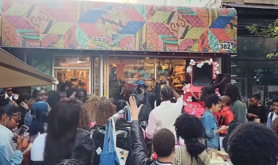 Music during an Open Street session on Tompkins Avenue in October 2024.