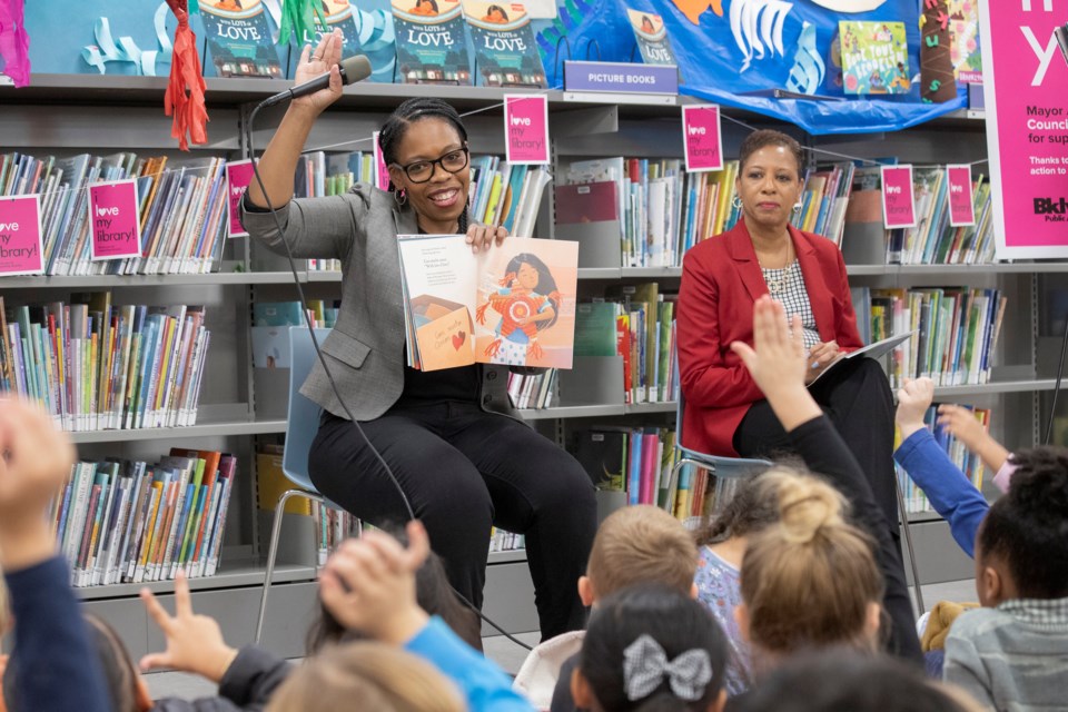 Speaker Adrienne Adams and Council Member Rita Joseph Celebrate Library Funding at the Cortelyou BPL