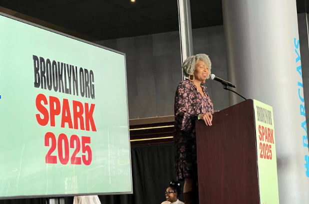 Jocelynne Rainey, president and chief executive officer of Brooklyn Org at the Spark Prize breakfast on Feb. 25, 2025. 
