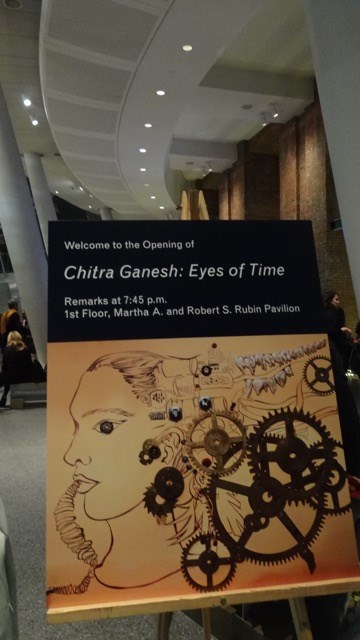 The opening reception of &#8220;Chitra Ganesh: Eyes of Time,&#8221; at the Brooklyn Museum