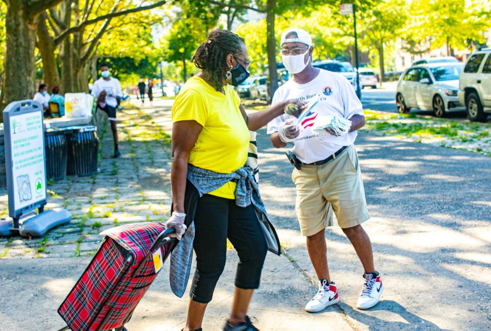 Curtis Harris campaigning Brooklyn's 35th Council District