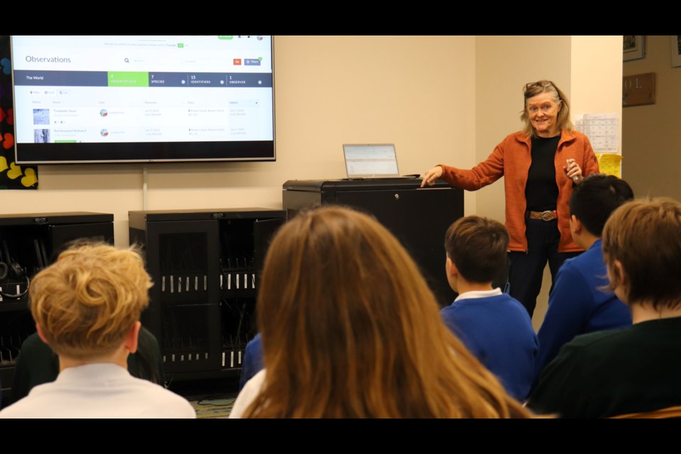 Sue Ellen Fast spoke to Island Pacific School students about the Conservancy's Caring for Nature initiative...