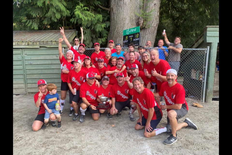 The veteran Sluggers methodically made their way through all the competition over tournament weekend to go unbeaten en route to claiming the 2024 Bowen Island Slopitch League championship. It’s the second title in three years for the Sluggers who were dealing in all departments from loaded bats to shutdown pitching.