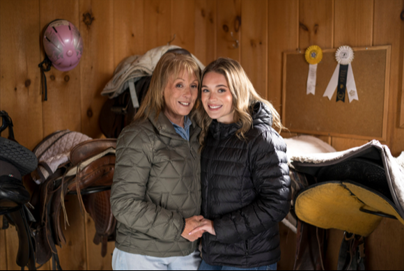 The portrait of Beth and Madi Vanstone unveiled as part of the 'I Am Number 12' campaign.