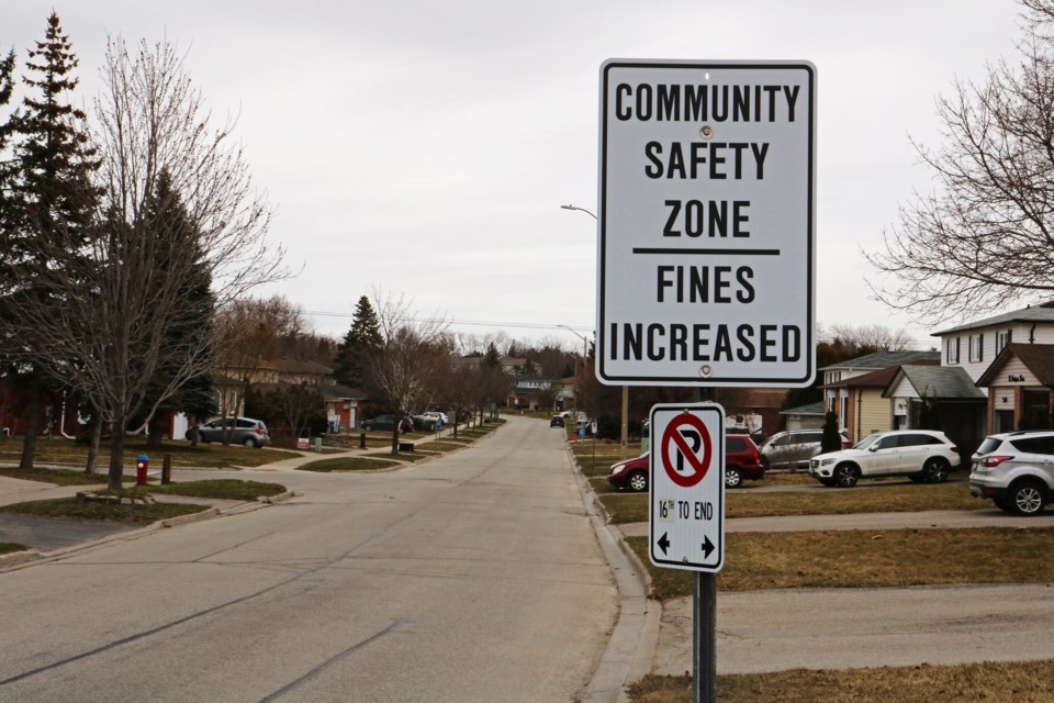 Northgate Drive is seen looking east from near Professor Day Drive in Bradford on April 2.