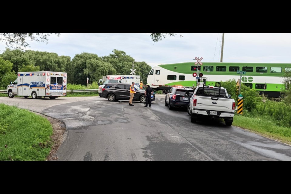 Emergency crews were called to the scene following a fatality along GO Transit's Barrie Line on Monday. 