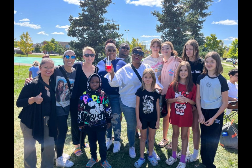 Ward 1 Coun. Cheraldean Duhaney, centre, hosted a community safety event at Alan Kuzmich Park in Bradford on Sept. 2, 2024.