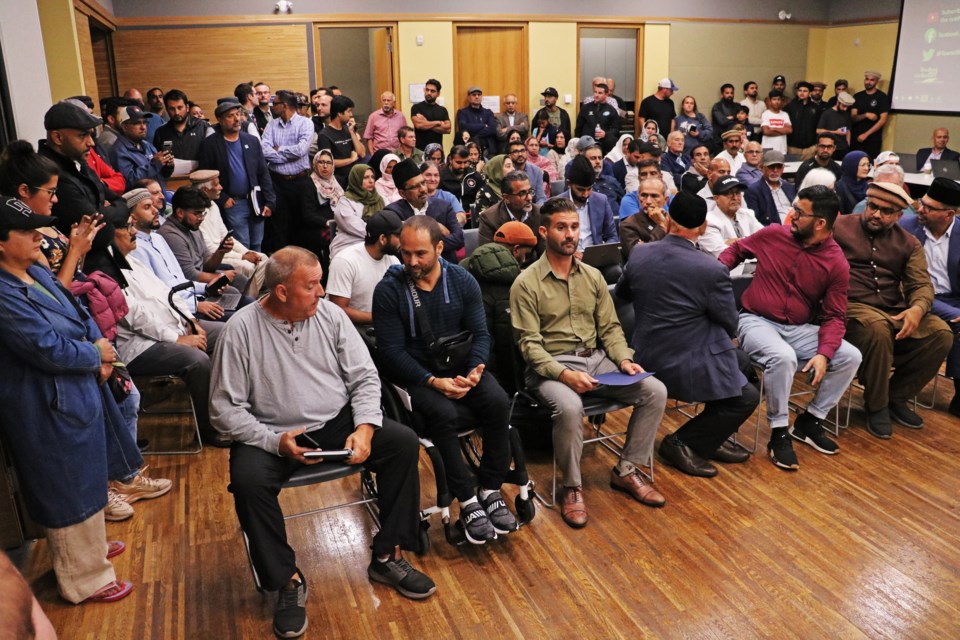 About 100 people packed Bradford council chambers and spilled out into the library lobby in anticipation of a decision Ahmadiyya Muslim Jama’at Canada’s annual convention during the regular council meeting on Oct. 01, 2024.