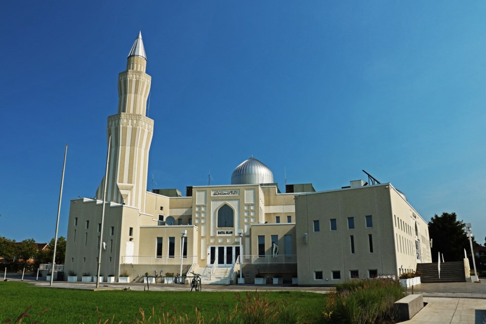 The Baitul Islam mosque is seen at Ahmadiyya Muslim Jama’at Canada’s headquarters, 10610 Jane St. in Vaughan on Oct. 3, 2024.