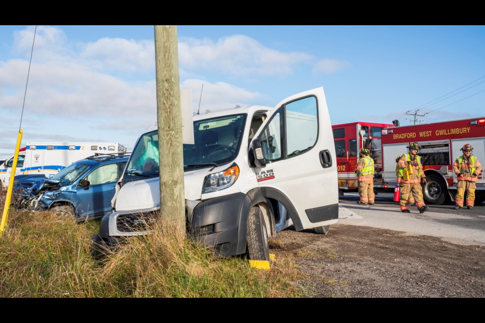 Emergency crews responded to a crash at Line 9 and County Road 27 in Bradford Nov. 13. 