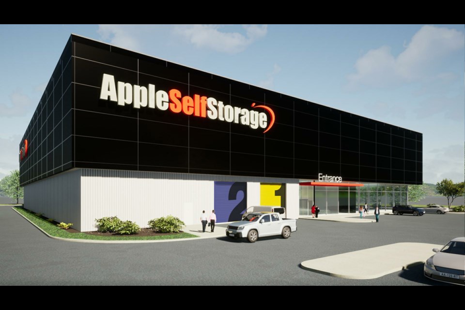 A rendering from BDP Quadrangle shows the proposed Apple Self Storage facility at 490 Holland St. W. in Bradford and was included in the agenda for the Jan. 21 council meeting.