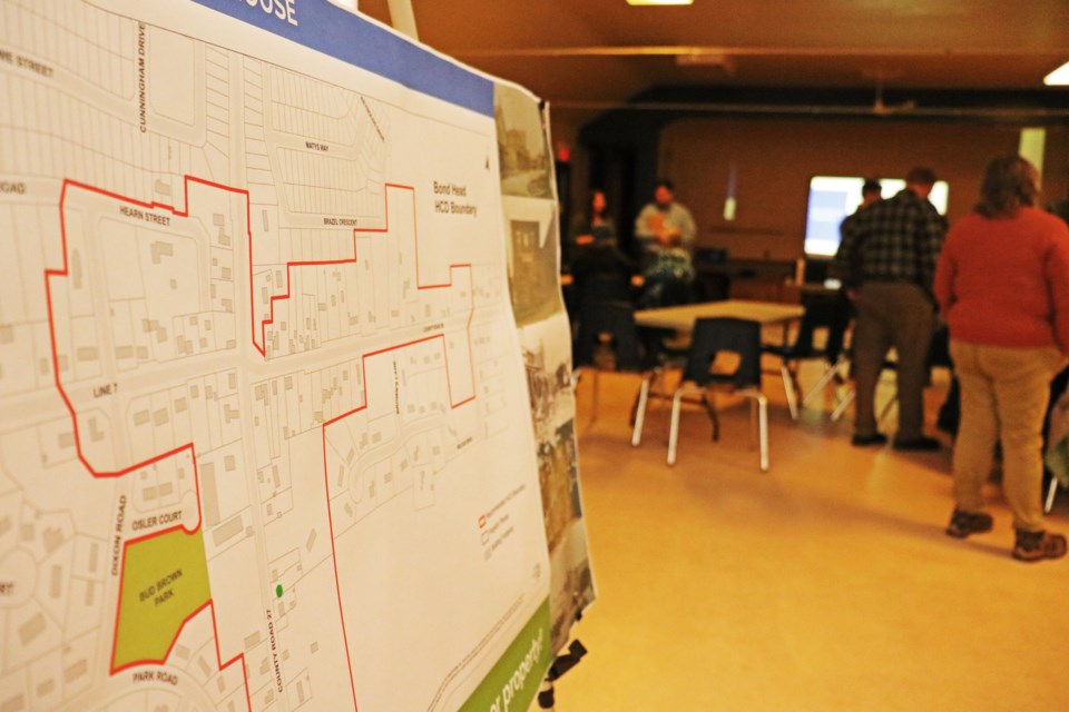 About 25 people gathered for a public meeting about the proposed plan for Bond Head’s heritage conservation district, at the Bond Head Memorial Community Centre on Jan. 30.