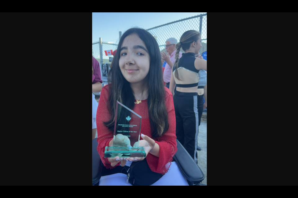 Niki Tokhi, a Grade 9 Bradford District High School student, advocates for advocating for disability awareness and inclusion and was named the town's junior citizen of the year last summer.