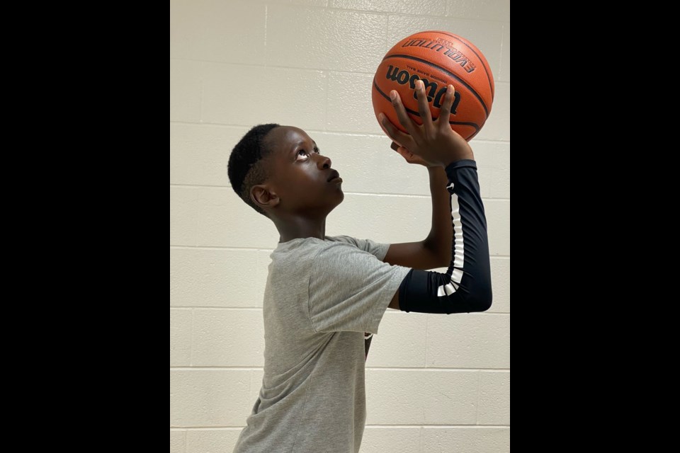 Onome Eghagha plays on both the rep and the house leagues with The South Simcoe Basketball Club