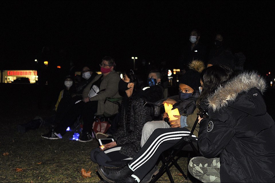 Members of the community came out again on Friday evening to grieve the loss of Siem Zerezghi in front of the BWG Library.  JackieKozak/BradfordToday