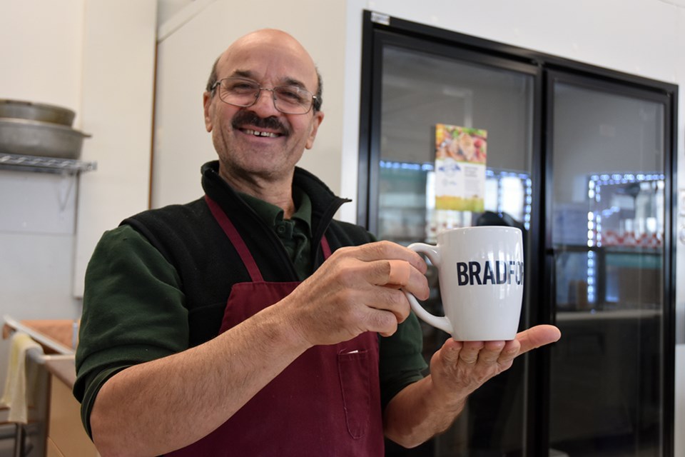 Omaid Amani, owner of Abrisham Shawarma, Halal Meat and Grocery in Bradford. Miriam King/Bradford Today