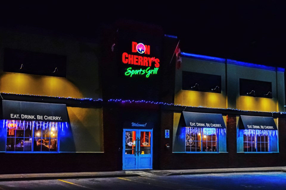 Don Cherry's Sports and Grill have all their lights up for the festive season. Dave Kramer for BradfordToday.