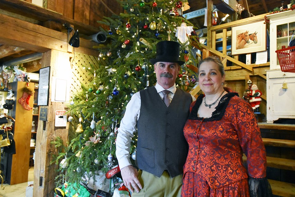 Bill and Diana Robinson, at the Cookstown Antique Market's Victorian Christmas last year - another fundraiser for three hospitals. Miriam King/Bradford Today