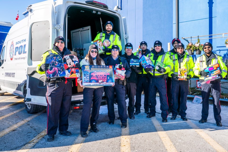 South Simcoe Police held their annual Toy Mountain Campaign in Bradford at the Canadian Tire store on Saturday.
