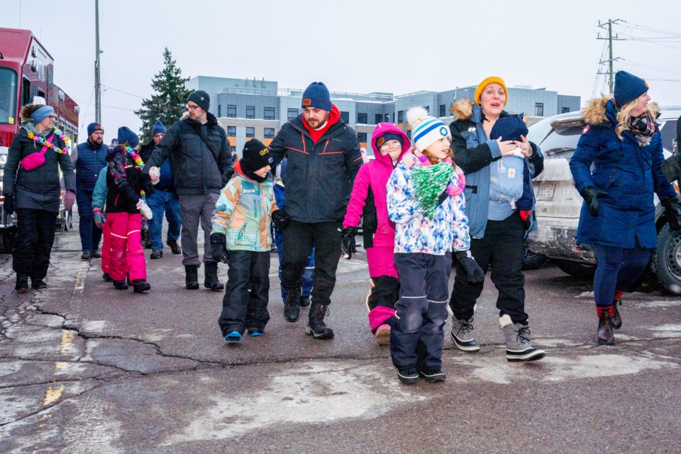 Young and old came well dressed for the cold to support the United Way Simcoe Muskoka 'Coldest Night of the Year' walk in Bradford