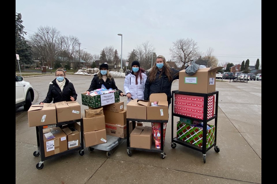 Students, staff at Fred C. Cook collect items for Great Canadian Gift ...