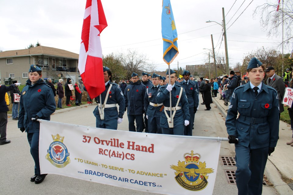 Members of the 37 Orville Hand Air Cadet Squadron take part in various activities and training exercises.