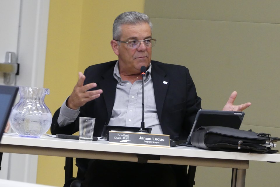 BWG Deputy Mayor James Leduc during a March 26 special council meeting. Jenni Dunning/BradfordToday