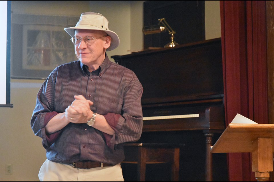 Author Steve Burrows enthralled his audience, at an event hosted by the Tec-We-Gwill Women's Institute. Miriam King/Bradford Today