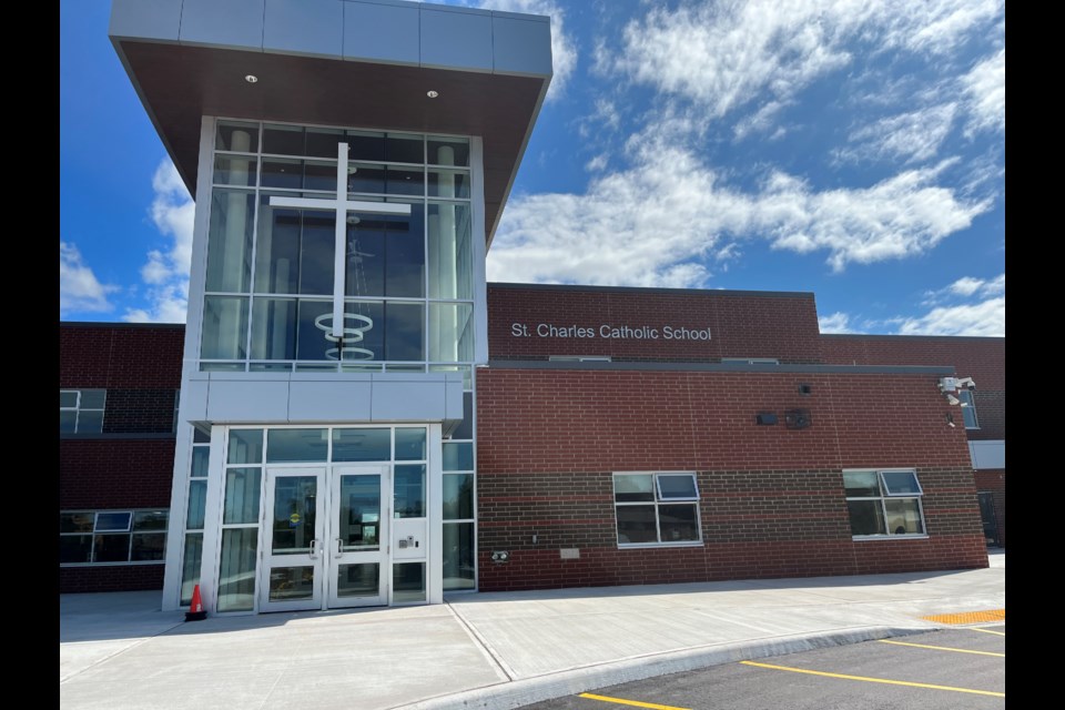 First day at St. Charles Catholic Elementary School in Bradford