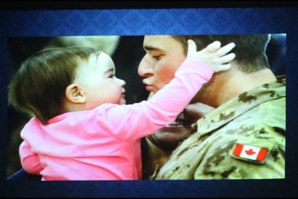 A salute to Canada's Armed Forces  and their families was part of the Remembrance Day assembly at BDHS.  Olivia Bromwich/Bradford Today