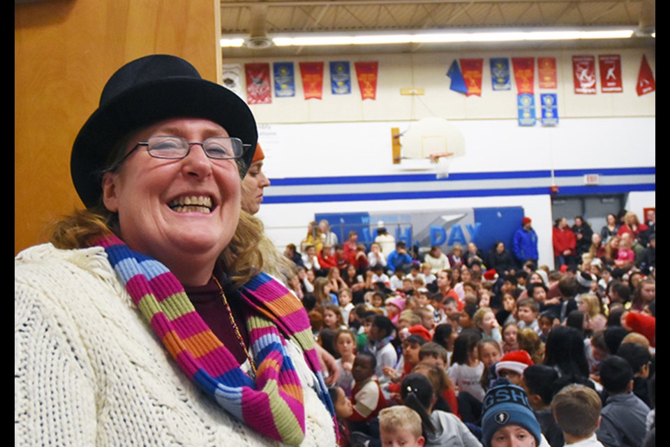 Welcoming the school community to a winter concert at W.H. Day Elementary School. Miriam King/Bradford Today