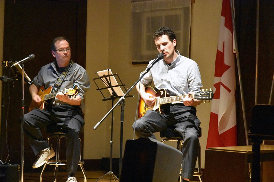 Father-son duo George and Rick Phillips, in the South Simcoe Talent Concert. Miriam King/Bradford Today