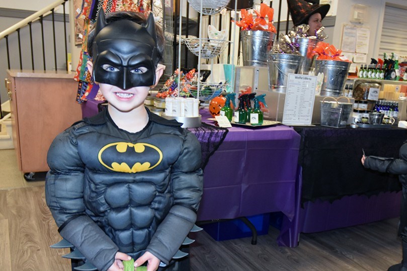 Little Batman, at the Spooktacular vendor show in Innisfil, Oct. 20. Miriam King/BradfordToday