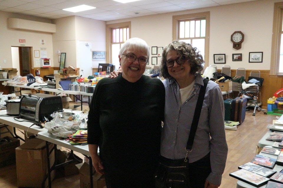 Church volunteers Louise Desjardins and Michelle Emond. Natasha Philpott/BradfordToday                               