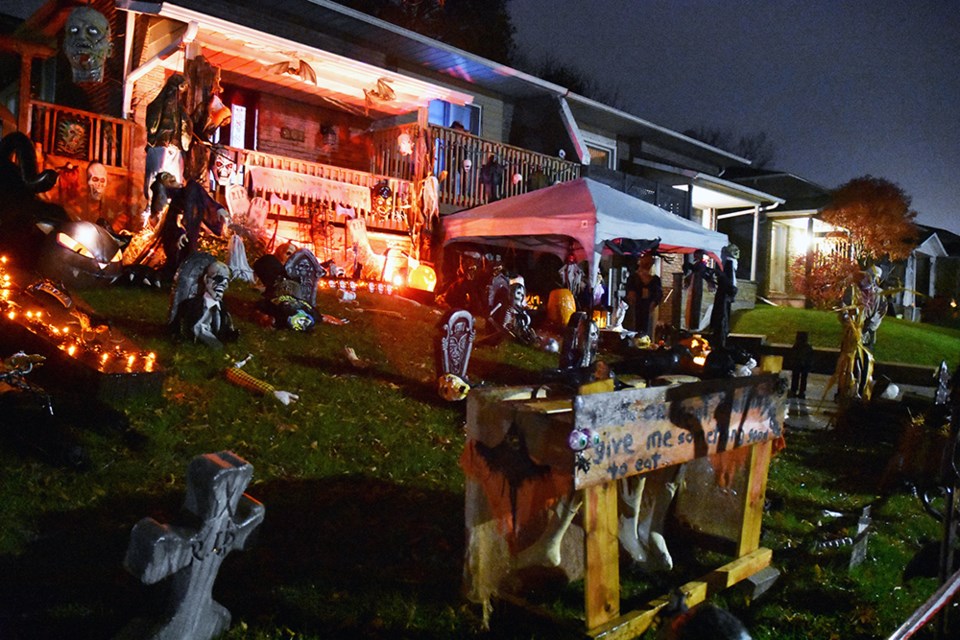 Spooky Halloween display on Britannia Avenue last year. Miriam King/Bradford Today