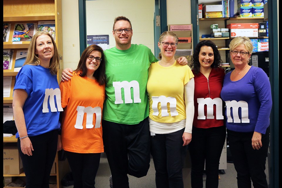 Whole Guidance Office filled with M and Ms. Olivia Bromwich/Co-op student