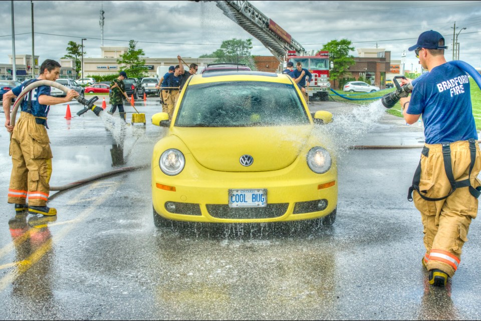 A shot from one of the Bradford Volunteer Firefighter's Association Car Wash in 2014. Paul Novosad for BradfordToday