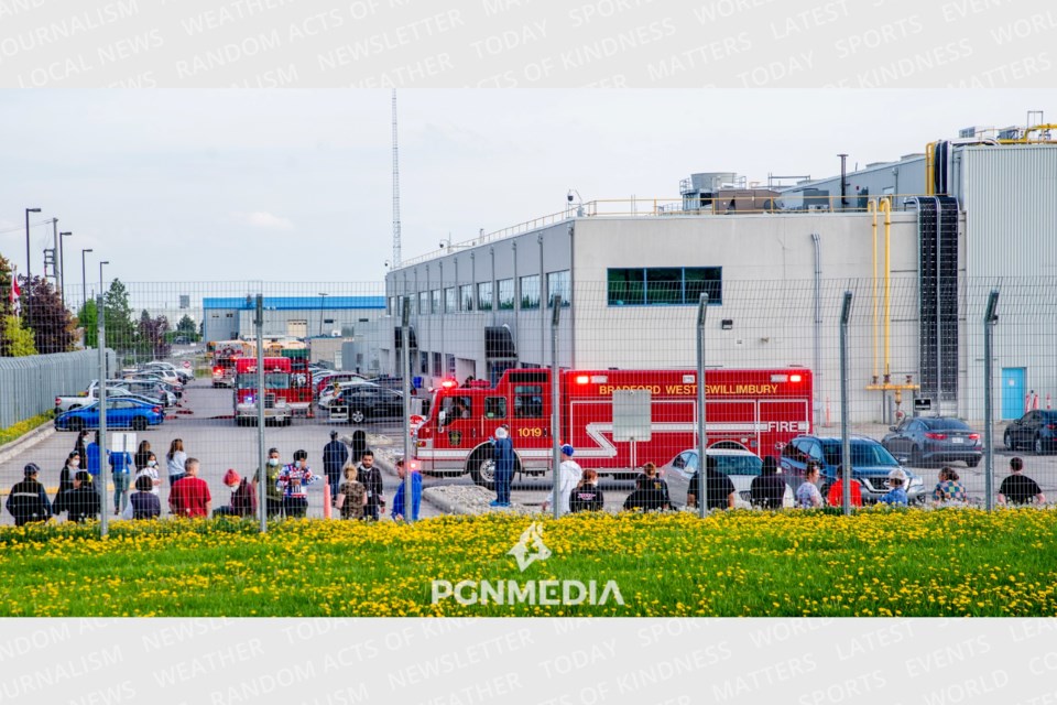 Employees were evacuated after a report of a fire at Aurora Cannabis on May 19, 2022.