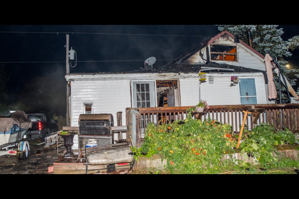 Overnight house fire on Line 11 in BWG. Paul Novosad for BradfordToday