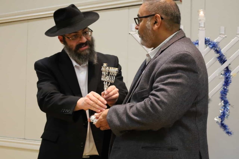 Rabbi Yosef Y Nakkar and Deputy Mayor Raj Sandhu both spoke about the importance of uniting together.