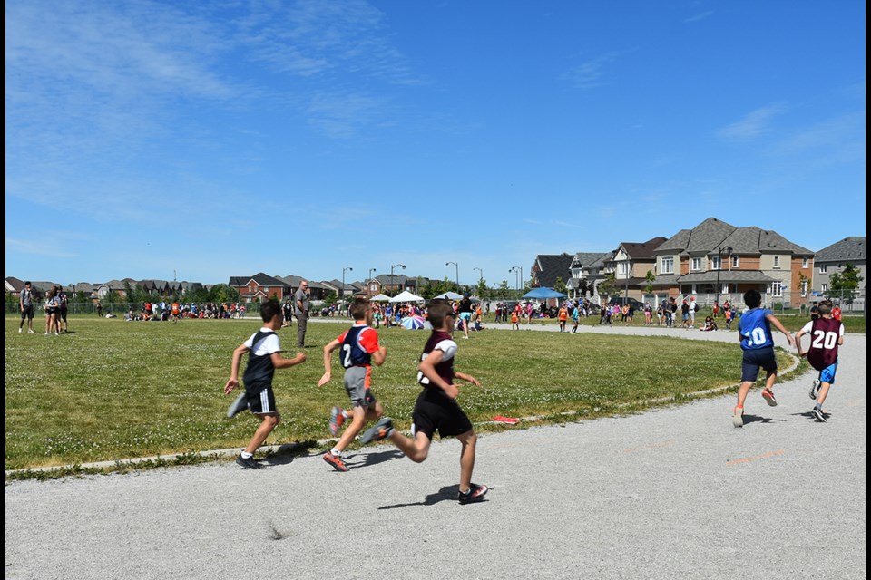 Running heats at the Area 4 Track and Field Day. Miriam King/Bradford Today