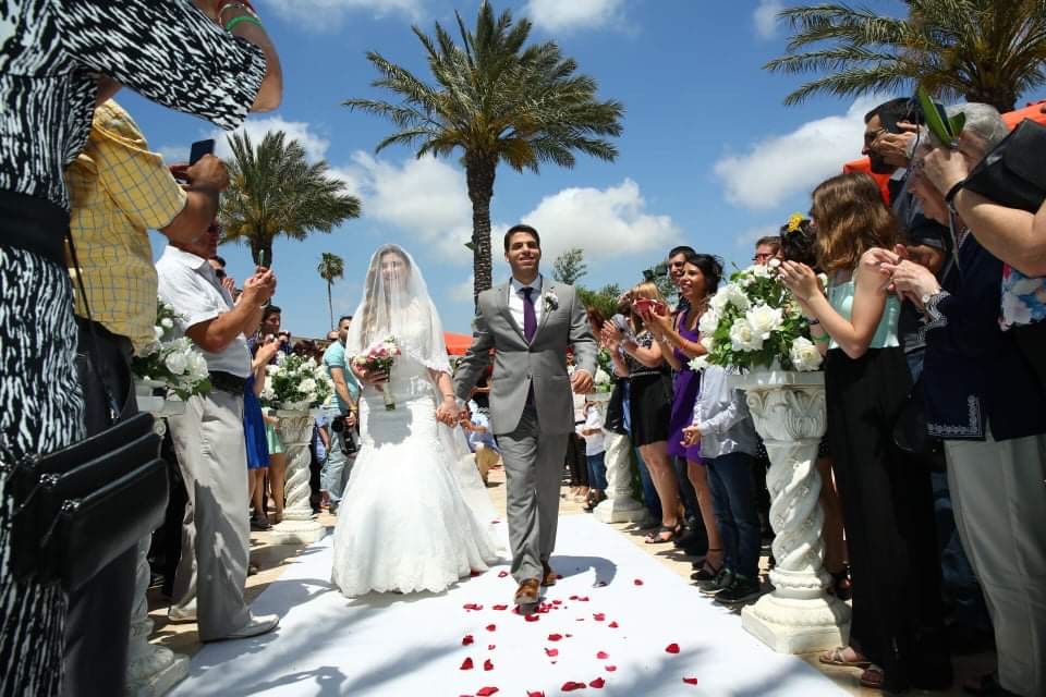 Tal and Alex on their wedding day