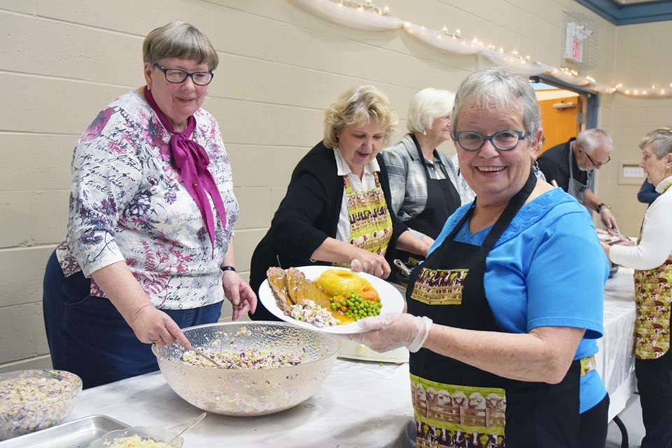 Volunteers prepared and served a wonderful Roast Beef Dinner at St. John's Presbyterian Church in Bradford. Miriam King/Bradford Today